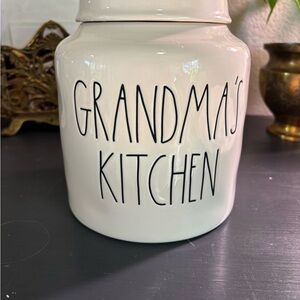 Rae Dunn White Ceramic 'Grandma's Kitchen' Canister